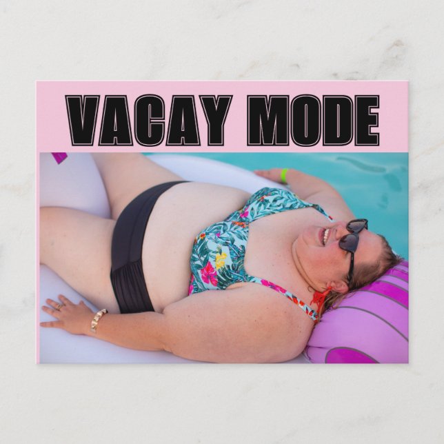 BBW BEACH BIG BATHING BEAUTY VACAY MODE Postcards (Front)