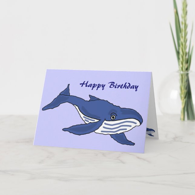 BC- Blue Whale Birthday Card (Front)