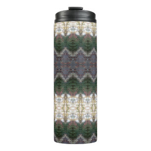 BC Fall Trees Ikat 9 Thermal Tumbler