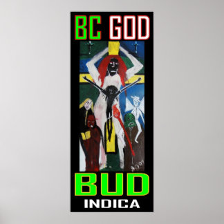 BC GOD BUD INDICA POSTER