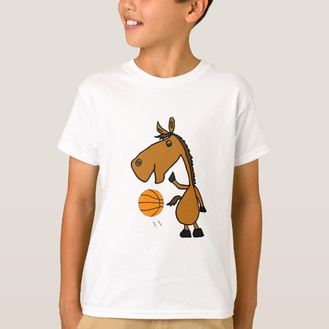 BC- Horse Playing Basketball Shirt (Front)