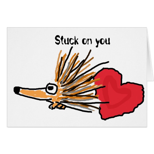 BC- Stuck on You Porcupine Card (Front Horizontal)