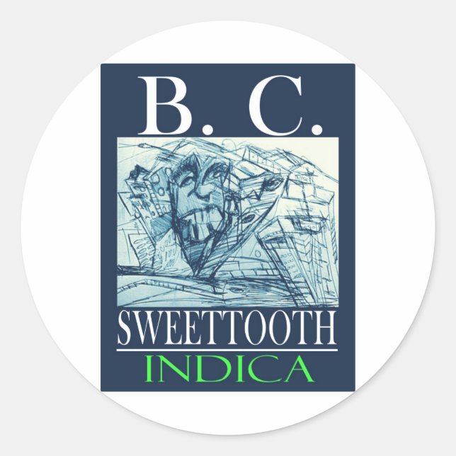BC SWEETTOOTH INDICA CLASSIC ROUND STICKER (Front)