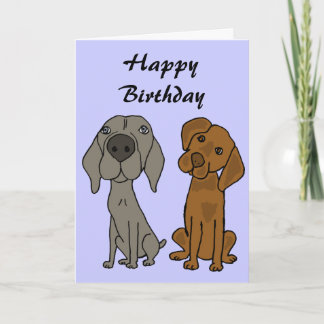 BC- Weimaraner and Pointer Birthday Cards