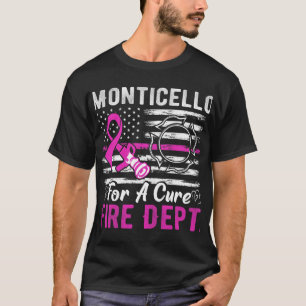 BC Womens Monticello for a Cure Fire Dept Breast c T-Shirt