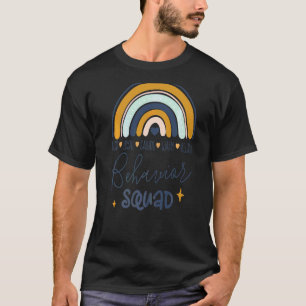 Bcba Boho Rainbow Rbt Aba Applied Behaviour Squad T-Shirt