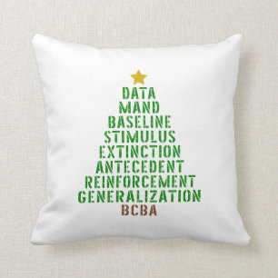 BCBA Christmas Decor, ABA Therapy, BCBA Gift, Cushion