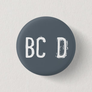 'BCD' Alphabet Collectable (#4) 3 Cm Round Badge