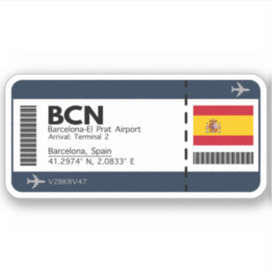 BCN Barcelona Boarding Pass - Spain Ticket