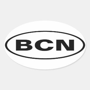 BCN Oval Decal Oval Sticker