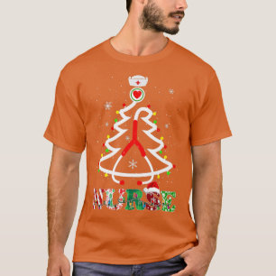 Bd33 Stethoscope Nurse Christmas Tree Merry Xmas N T-Shirt