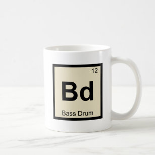 Bd - Bass Drum Music Chemistry Periodic Table Coffee Mug