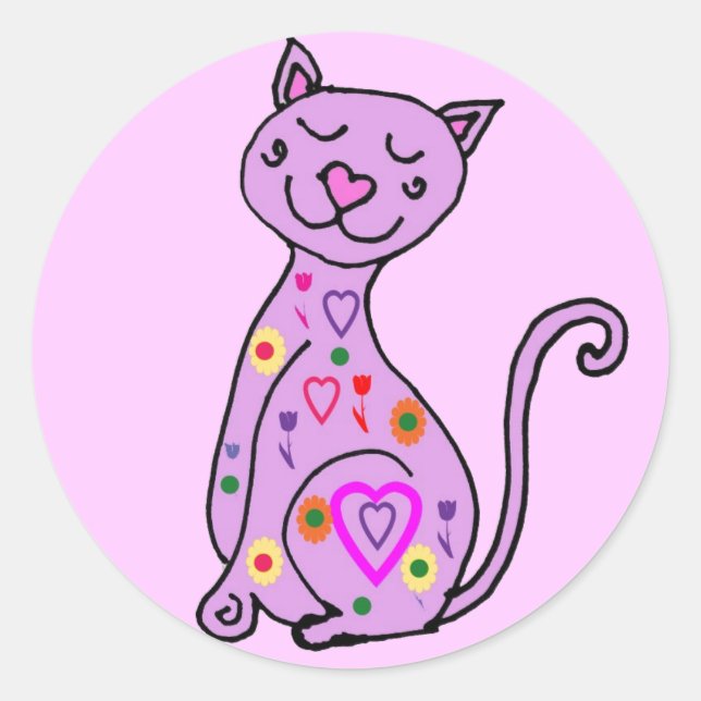 BD- Cute cat cartoon stickers (Front)