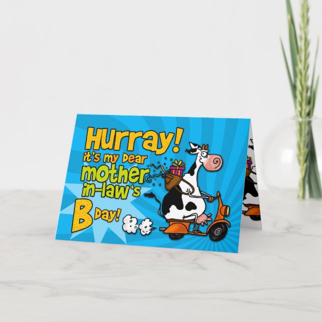 bd scooter cow - mother-in-law card (Front)