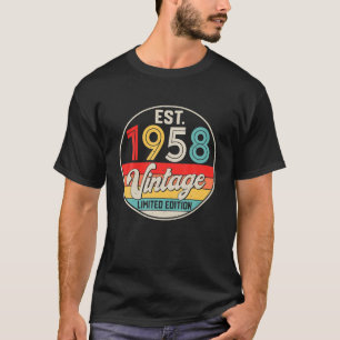 Bday 64 Year Old Vintage 1958 Limited Edition 64th T-Shirt