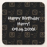 Bday Black & Gold Zodiac Virgo Astrology Star Sign