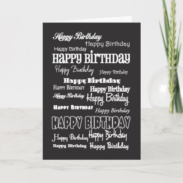 BDayBlack Card (Front)