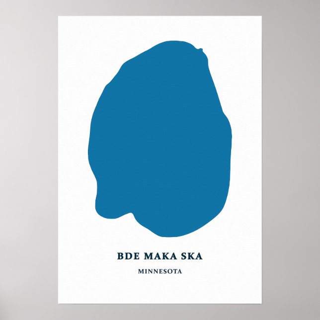 Bde Maka Ska - Minneapolis Vintage Map Poster (Front)