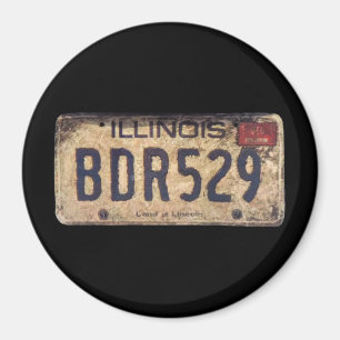 BDR529 Bluesmobile License Plate 3" Magnet