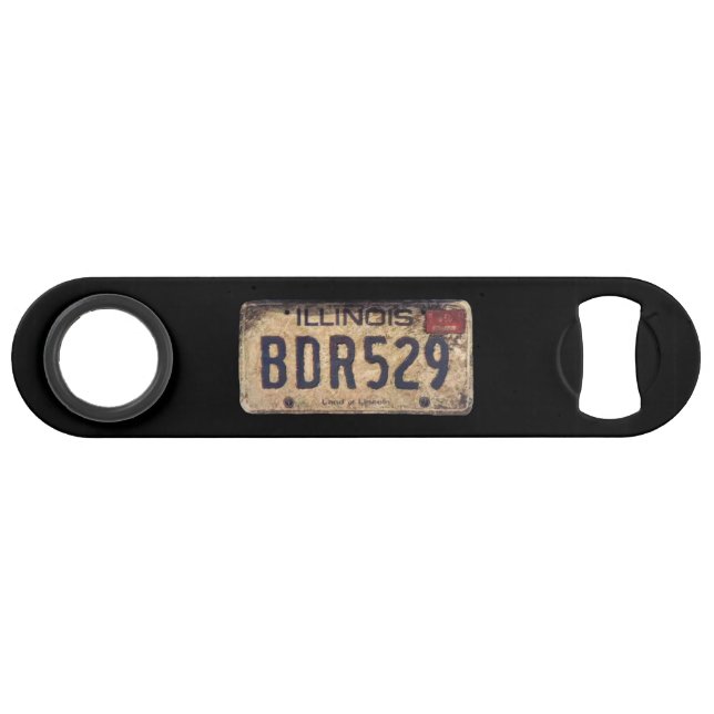 BDR529 Bluesmobile License Plate Bottle Opener  (Front (Horizontal))