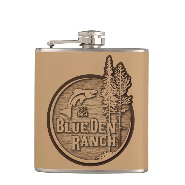 BDR Logo 2020 w/Website Hip Flask (Front)