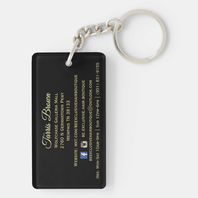 BE-2-Side-Info-Keychain-Right-Hand Key Ring (Back)