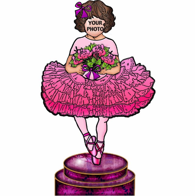 Be a Ballerina (Brunette) Standing Photo Sculpture (Front)