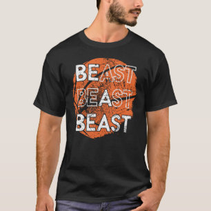 Be a Beast Basketball Sports Distressed Design T-S T-Shirt