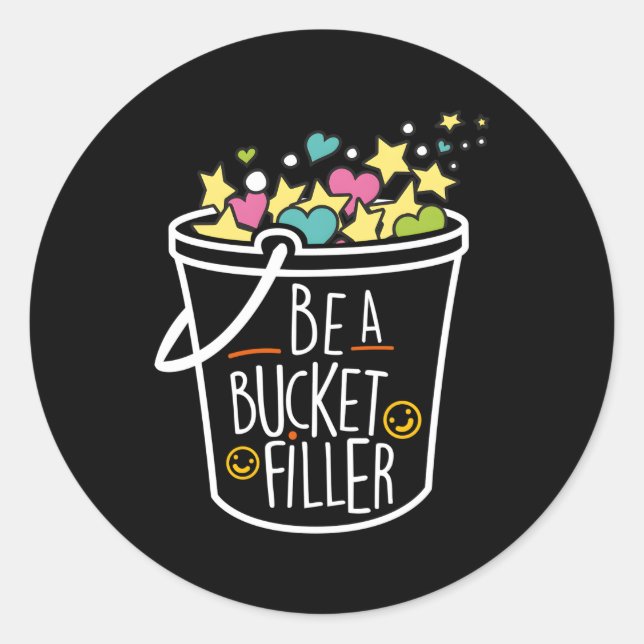 Be A Bucket Filler Guidance Counsellor Classic Round Sticker (Front)
