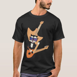 Be a Cat That is Cool Playing Guitar Abstract T-Shirt