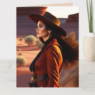 BE A COWGIRL BIRTHDAY GREETING CARD