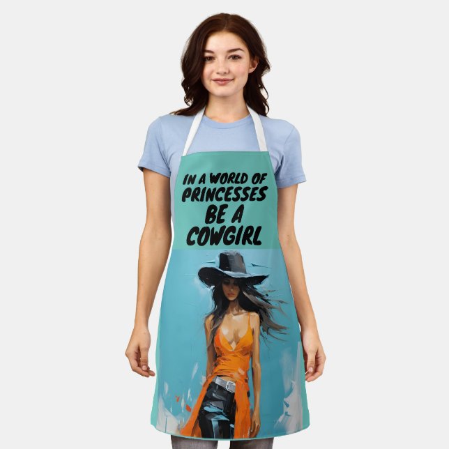 BE A COWGIRL LADIES KITCHEN APRON (Worn)