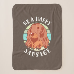 Be A Cute Sausage Dog Sherpa Blanket