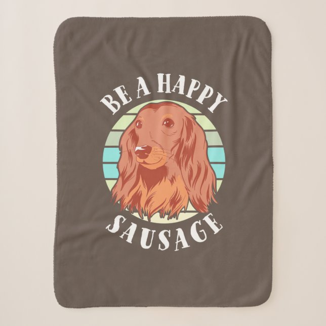 Be A Cute Sausage Dog Sherpa Blanket (Front)