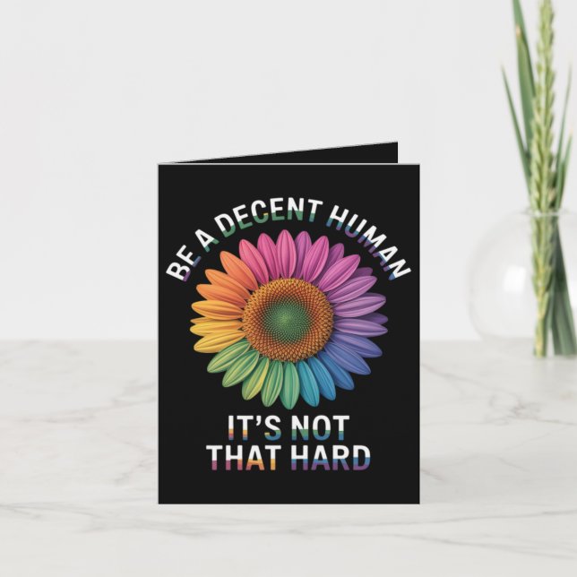  Be A Decent Human It's Not That Hard Holiday Card (Front)