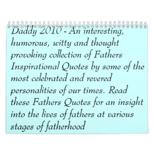 "Be A Father" Calendar
