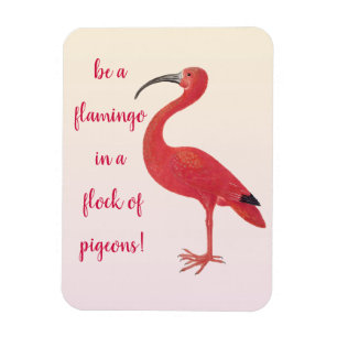 Be a Flamingo - Fun, Inspirational Quote Magnet