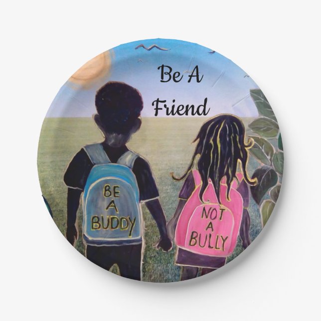 Be A Friend Paper Plates (Front)