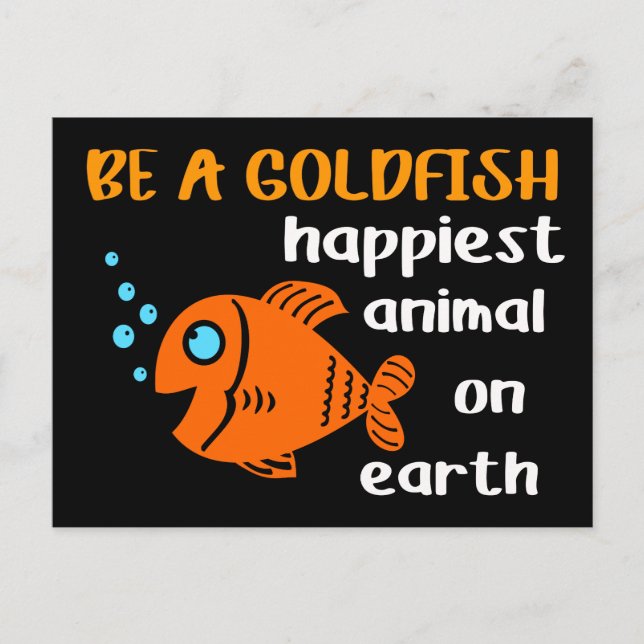 Be A Goldfish Funny Soccer Motivation Quote Happy  Postcard (Front)