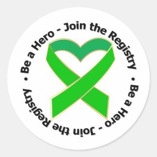 Be a Hero Join The Registry - Bone Marrow Donor Classic Round Sticker