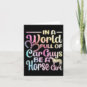 Be A Horse Girl Horseback Riding Rider Equestrian  Card