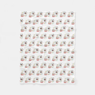 Be a kind human cute Critter Pattern Fleece Blanket