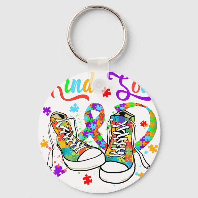 be a kind sole autism awareness (2 key ring (Front)