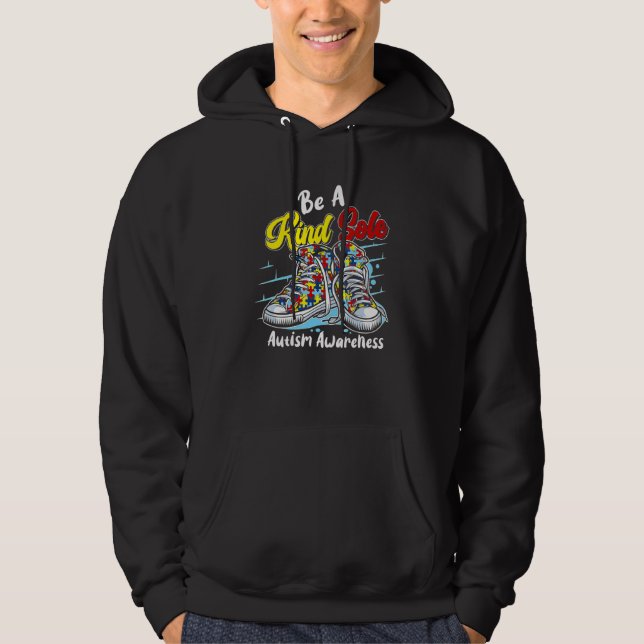 Be A Kind Sole Autism Awareness Be Kind Puzzle Sho Hoodie (Front)