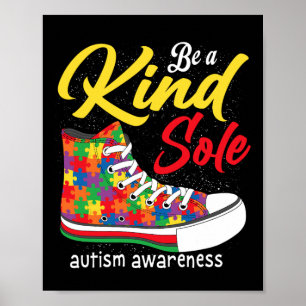 Be A Kind Sole Autism Awareness Month Shoes Puzzle Poster