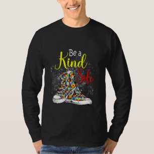 Be A Kind Sole Autism Awareness Puzzle Shoes T-Shirt