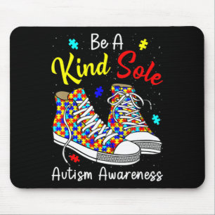 Be A Kind Sole Autism Awareness Rainbow Trendy Puz Mouse Mat