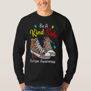 Be A Kind Sole Autism Awareness Rainbow Trendy Puz T-Shirt