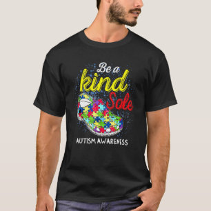 Be A Kind Sole Autism Awareness Rainbow Trendy Puz T-Shirt