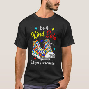 Be A Kind Sole Autism Awareness Rainbow Trendy Puz T-Shirt